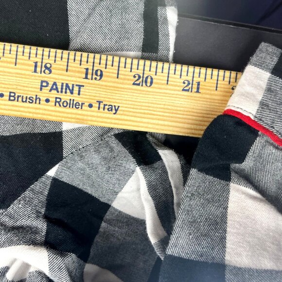 Wondershop Black & White Plaid Womens Sleepwear Shirt Dress Wondershop Size L - Picture 8 of 8